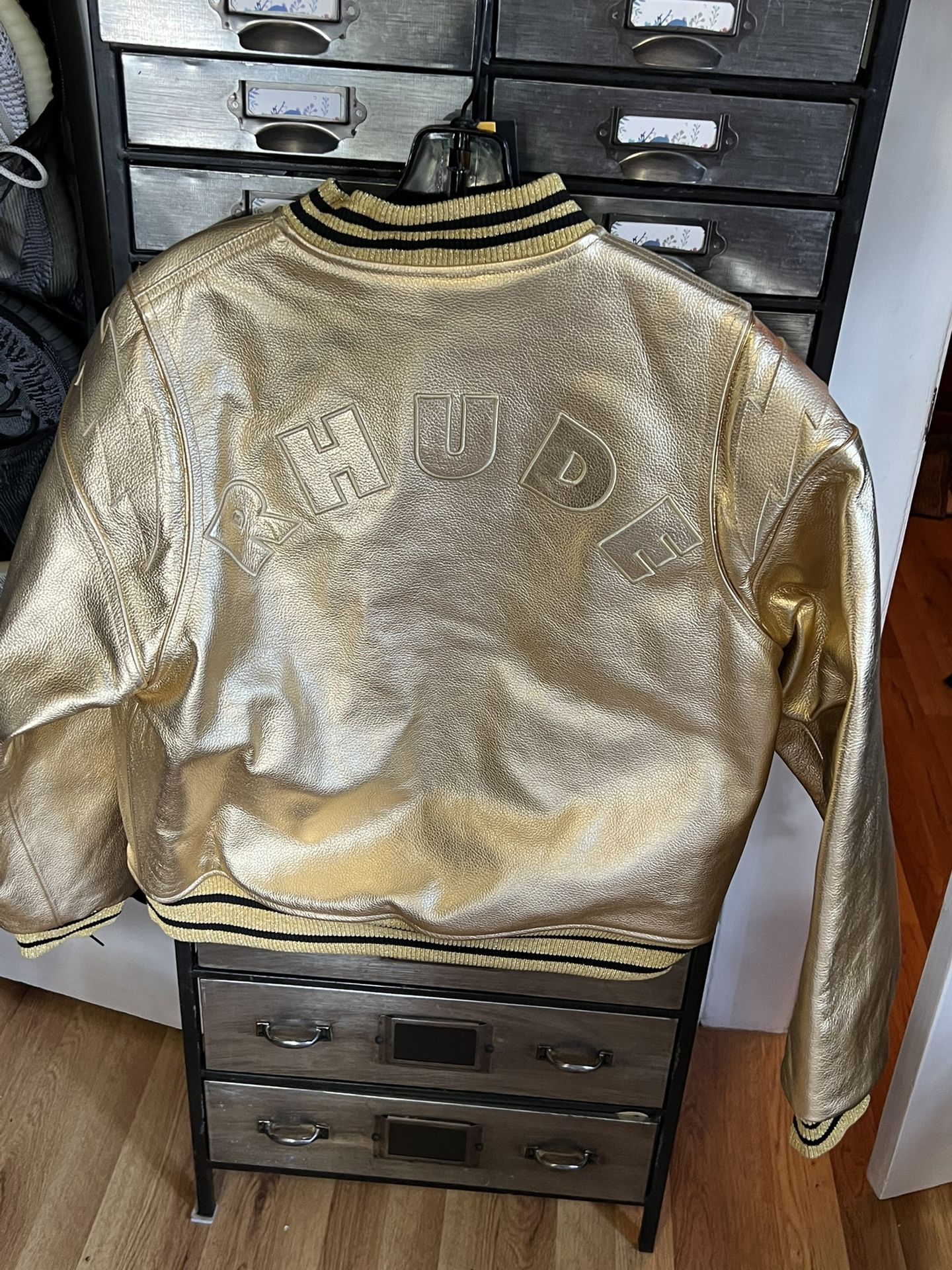 Rhude Leather Jacket Authentic
