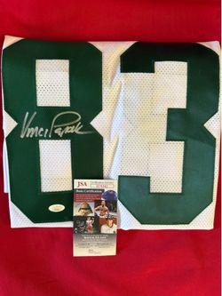 Philadelphia Eagles Vince Papale Autographed Pro Style White Jersey JSA Authe...