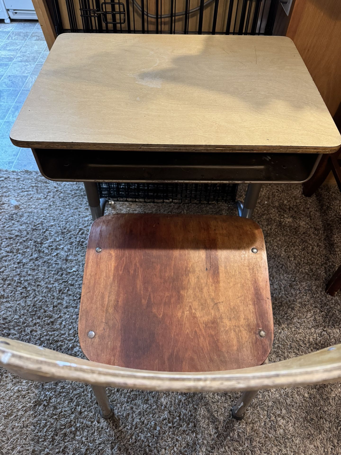 Old School Desk And Chair