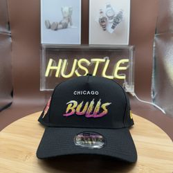 NEW ERA CHICAGO BULLS 9FORTY A FRAME BLACK SNAPBACK HAT