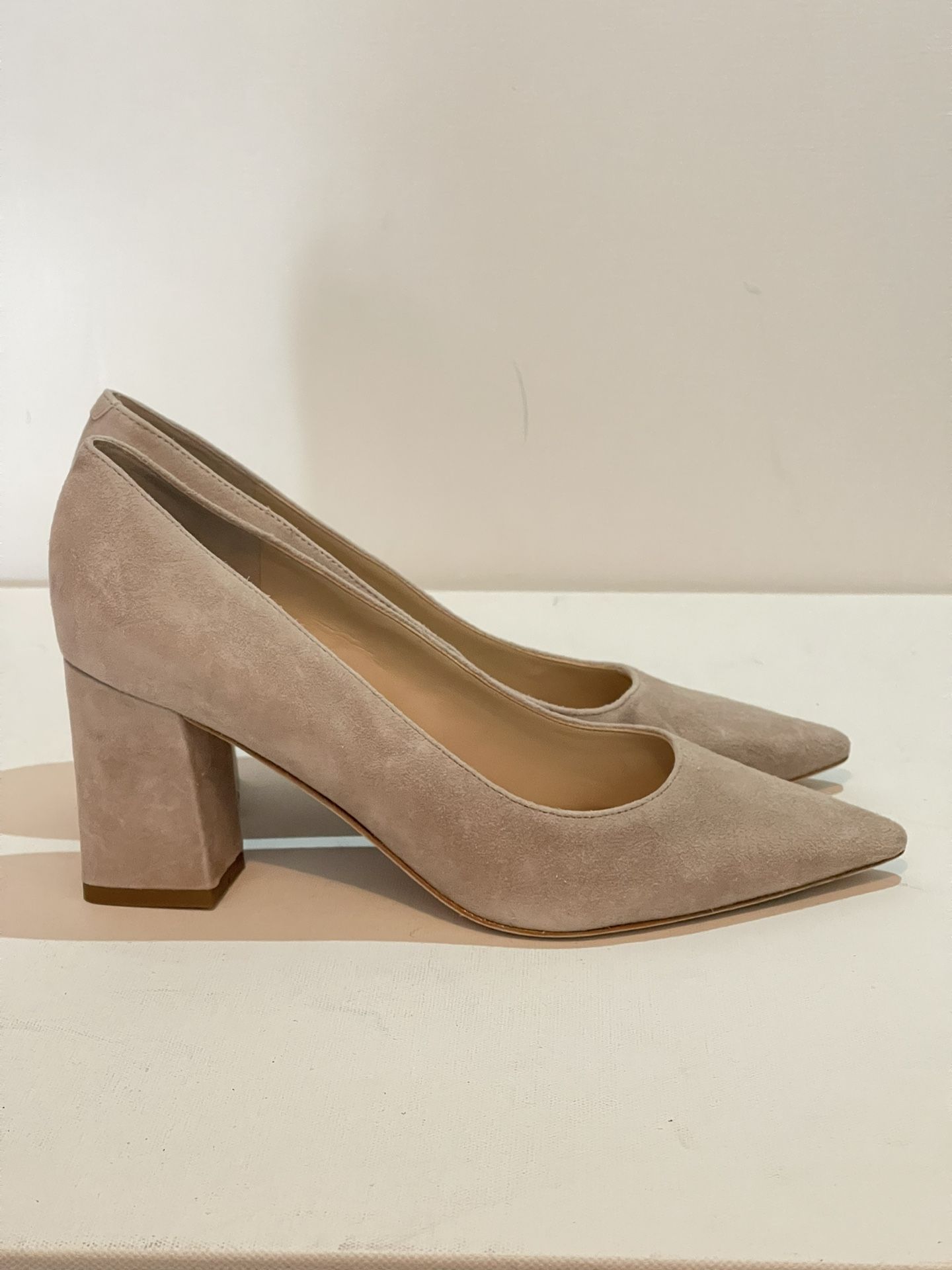 Marc Fisher Zala Women's Medium Natural Suede Pointy Toe Pump $160