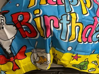 Dr. Seuss Backdrop & Latex Balloons