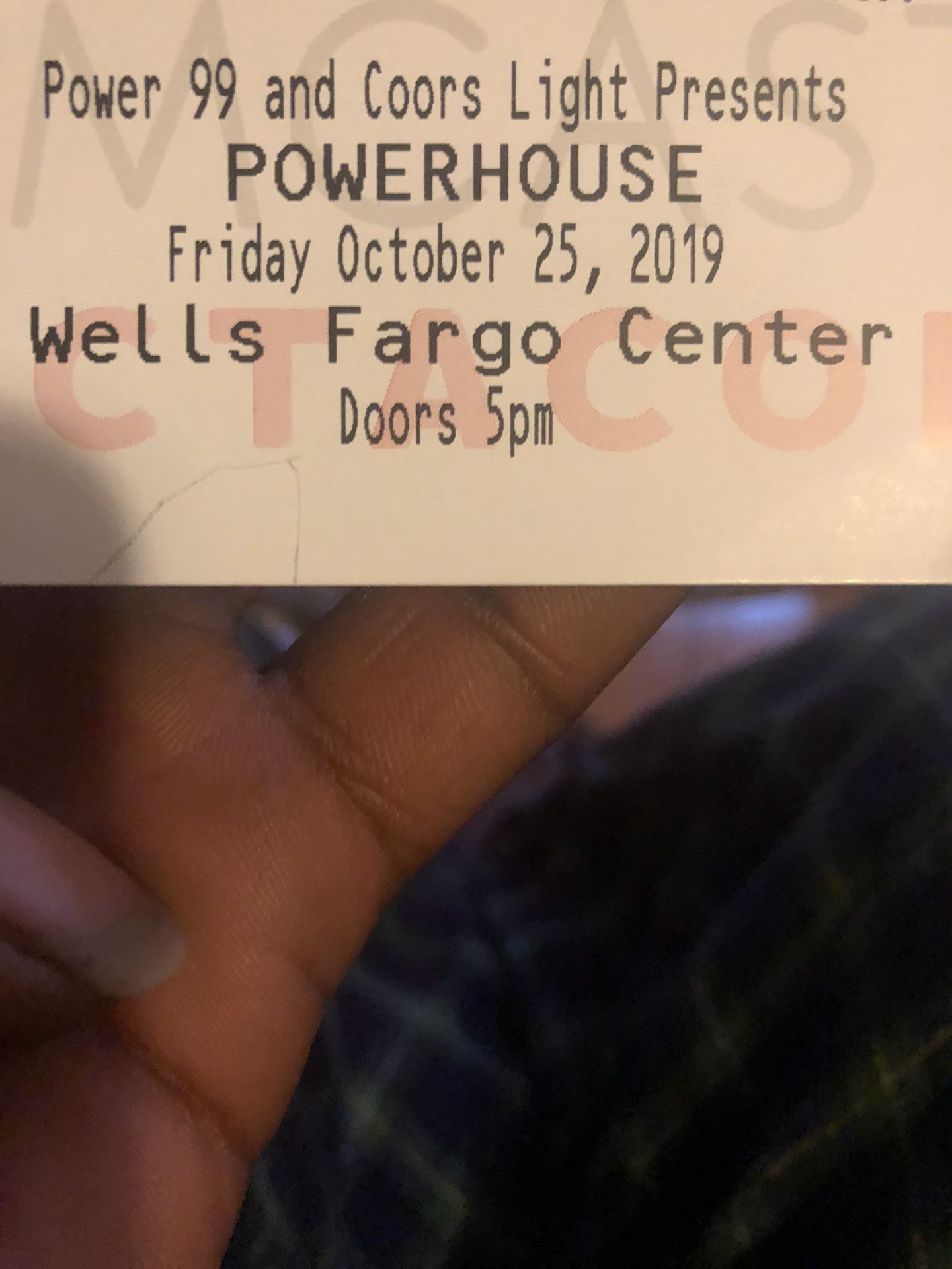 Power house ticket