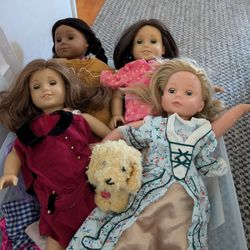 American Girl Lot Of 4 Dolls