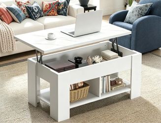 White Lift-Top Coffee Table