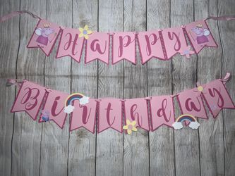 Peppa pig birthday banner