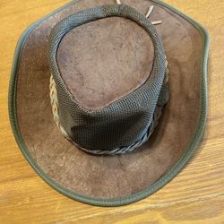 Vintage New Barmah Foldable Leather Hat Australia 