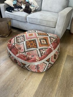 Colorful Moroccan Pouf
