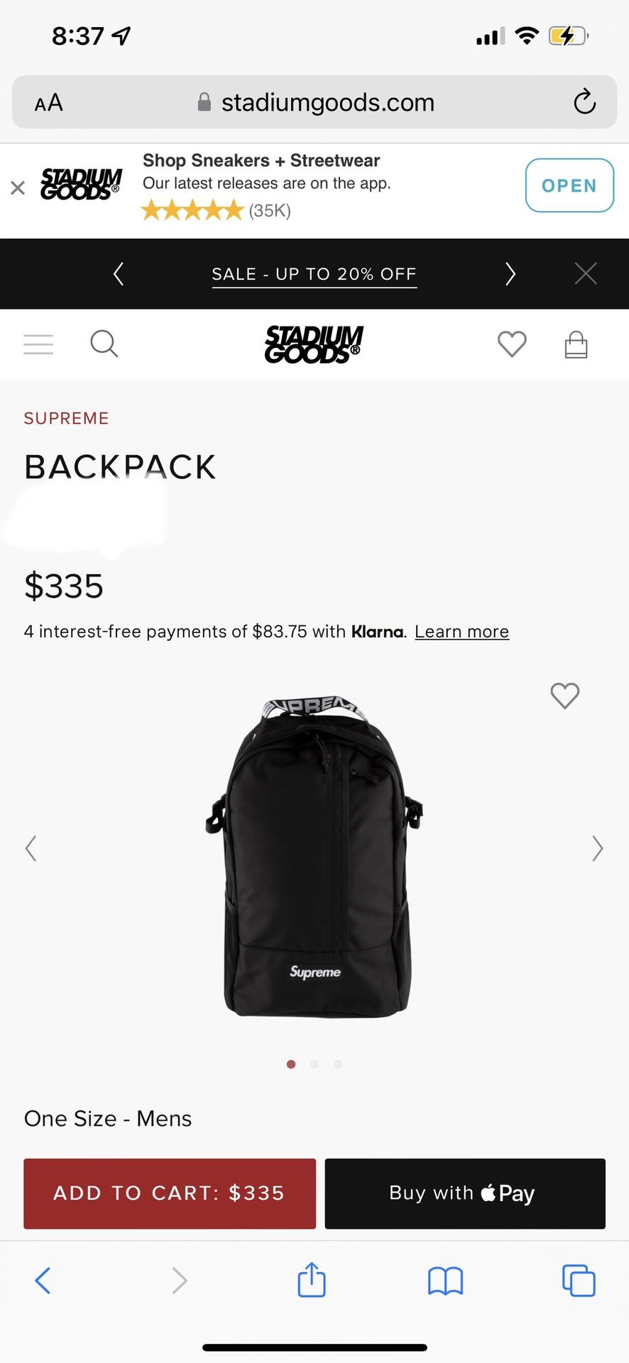 supreme backpack 🎒  brand new 