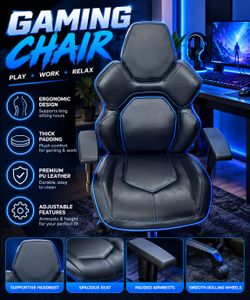 Black PU Leather Gaming Chair
