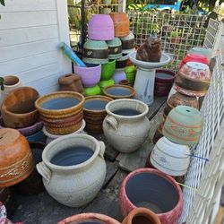 PRICES VARY (AZUSA) Various Clay Plant Pots Planters Macetas Vases For Patio / Garden (AZUSA)