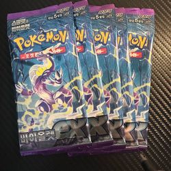 New Pokemon Violet ex Booster Packs x 5