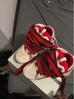 Red and white lanvins size 10