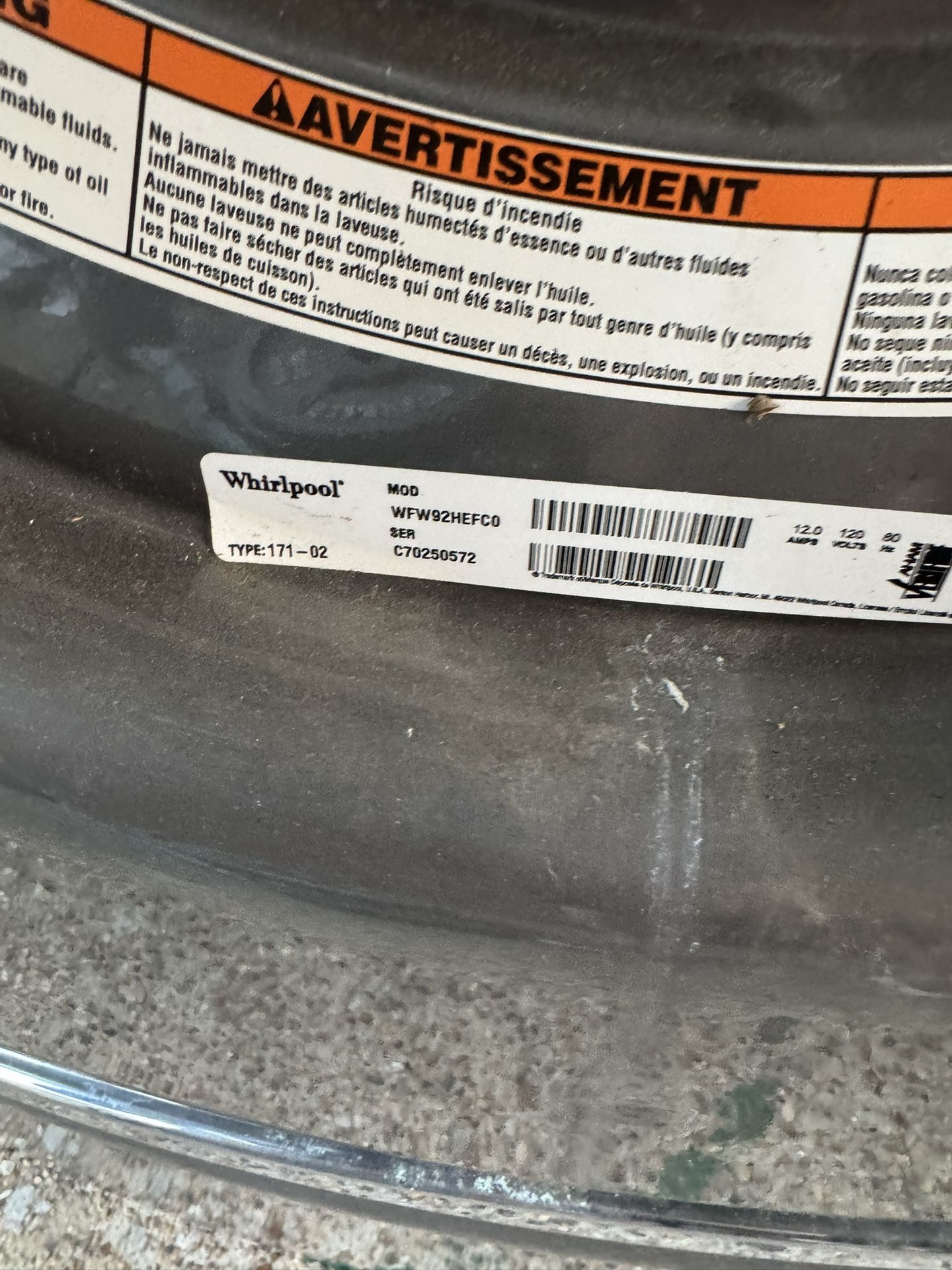 Washer And Dryer. Please Read Discription