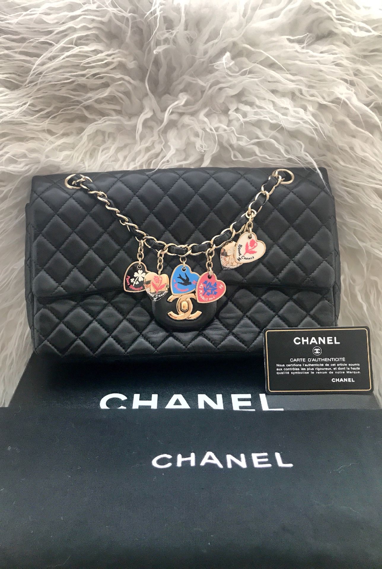 Authentic Chanel Valentine Charm Lambskin Shoulder Bag 10” for Sale in  Hollywood, FL - OfferUp