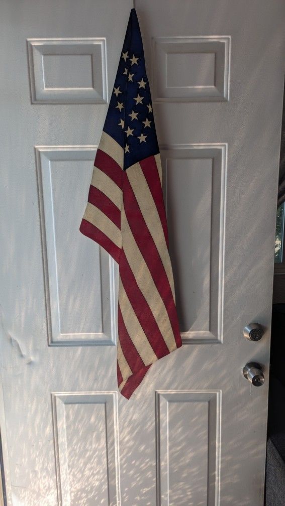 Handmade wooden rustic Flag 47"