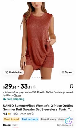 Summer Knit Shorts Set