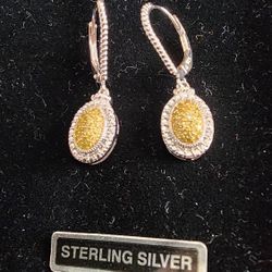 Real Yellow Diamonds Earrings 