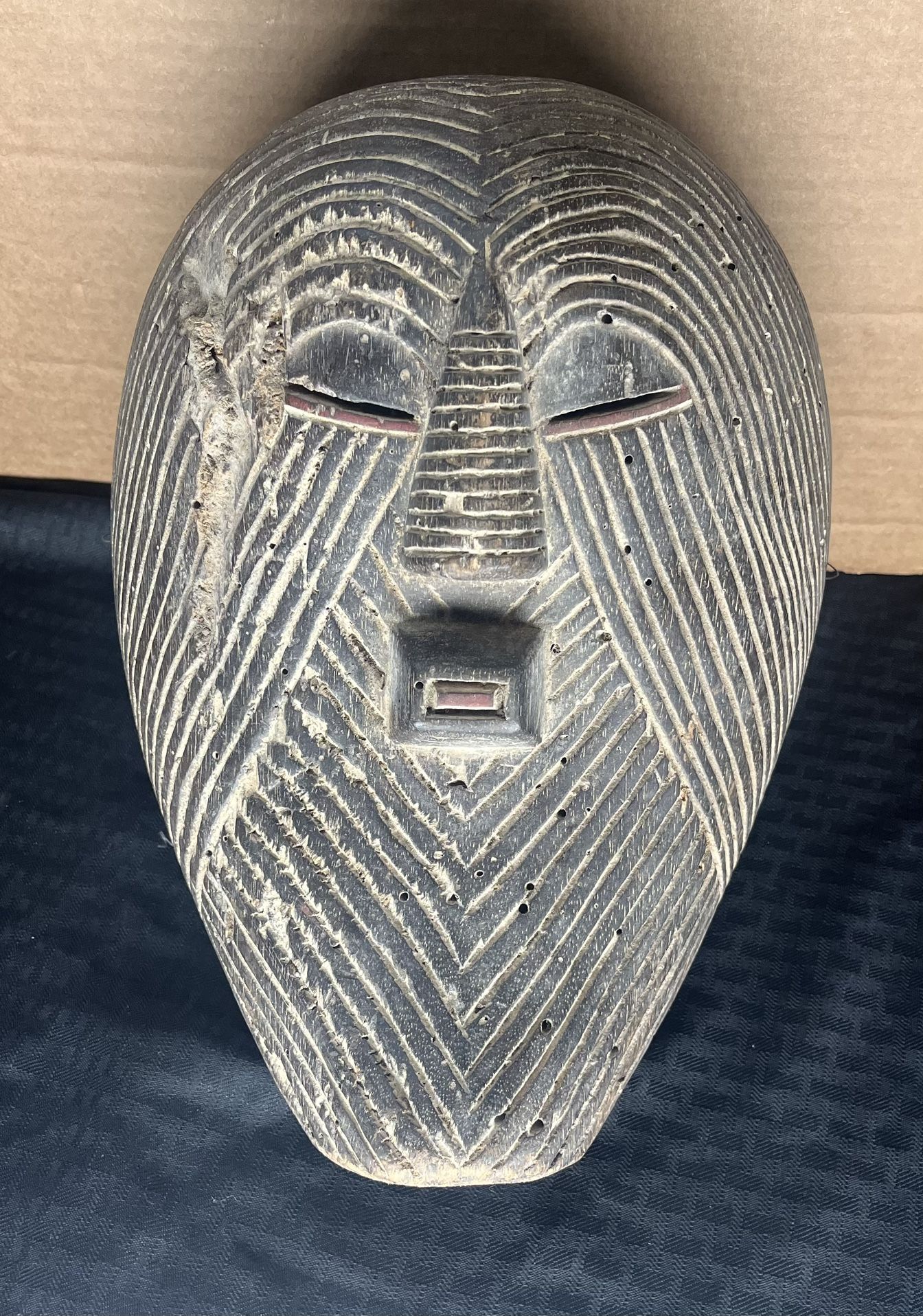 Luba Culture Kifwebe Wooden Mask