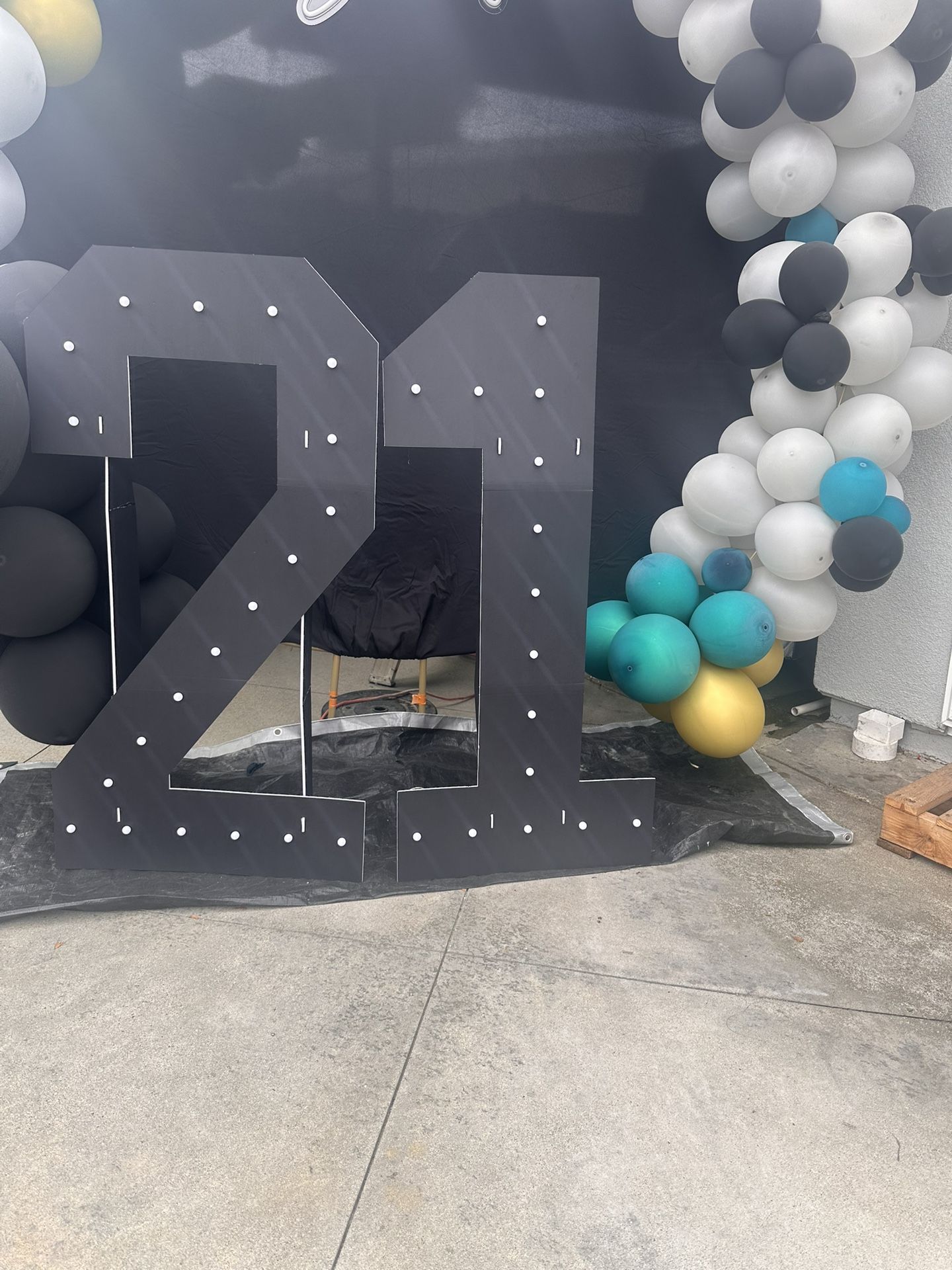 4FT Marquee Light Up Number 2 1