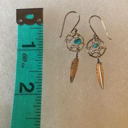Navajo Turquoise Drop Earrings