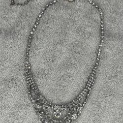 Costume Fancy Faux Diamond Necklace