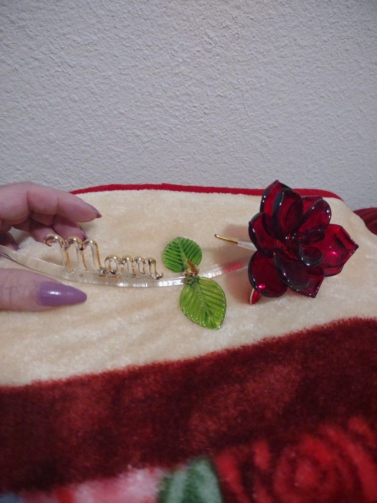 Glass Rose For Mom.