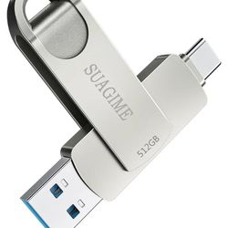 New 512GB USB Flash Drive,2-in-1 USB3.0 Memory Stick Drive for MacBook,Type-C Thumb Drive for Android Phone,USB Zip Drive External Storage Drive 