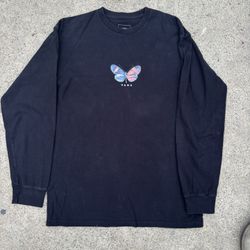Vans Butterfly Long Sleeve Tee – Black –  Tagged Small (Fits M/L)