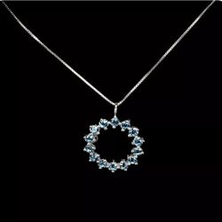 925 S.S. London  Blue Topaz  Pendant 