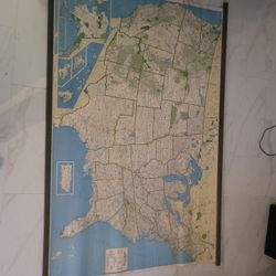 vintage map from 1988 manufactuted by the Champion Map Corporation 