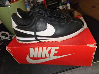 Nike Cortez Black White Leather Sneakers