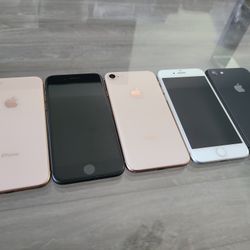 Unlocked Apple iPhone 8 64GB Wholesale Lot Of 5 Great Condition