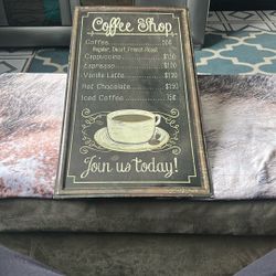 Metal Coffee Sign 