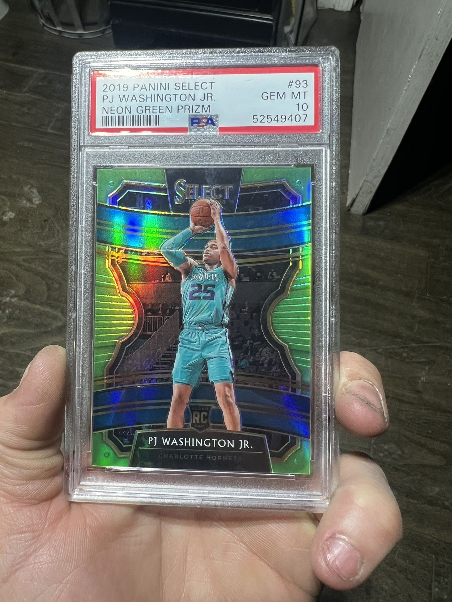 2019 Panini Select PJ WASHINGTON JR. 72/75 Neon Green Prizm Gem Mt. 10