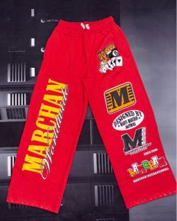 Marchan Worldwide Red Graphic Sweatpants