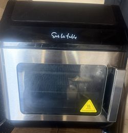 Chrome & Black Air Fryer Oven