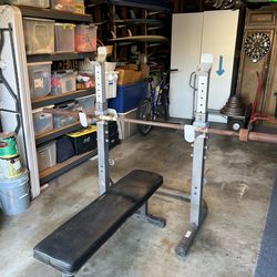 Weight Bench with Press and Squat Rack