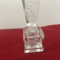 Vintage Crystal Cut Etched 1950’d Perfume Bottle