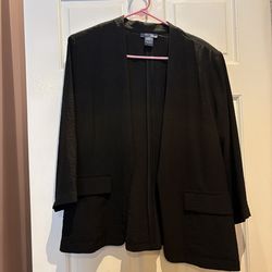 black open-front blazer from New York & Company.