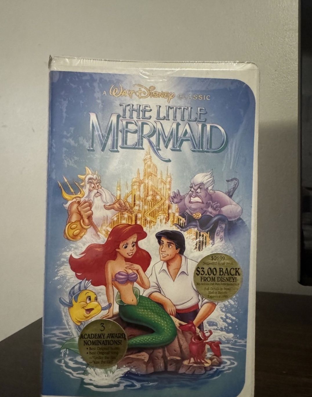 Disneys The Little Mermaid VHS Black diamond Edition Banned Cover SEALED $75