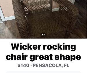 Wicker Rocking Chair $140 