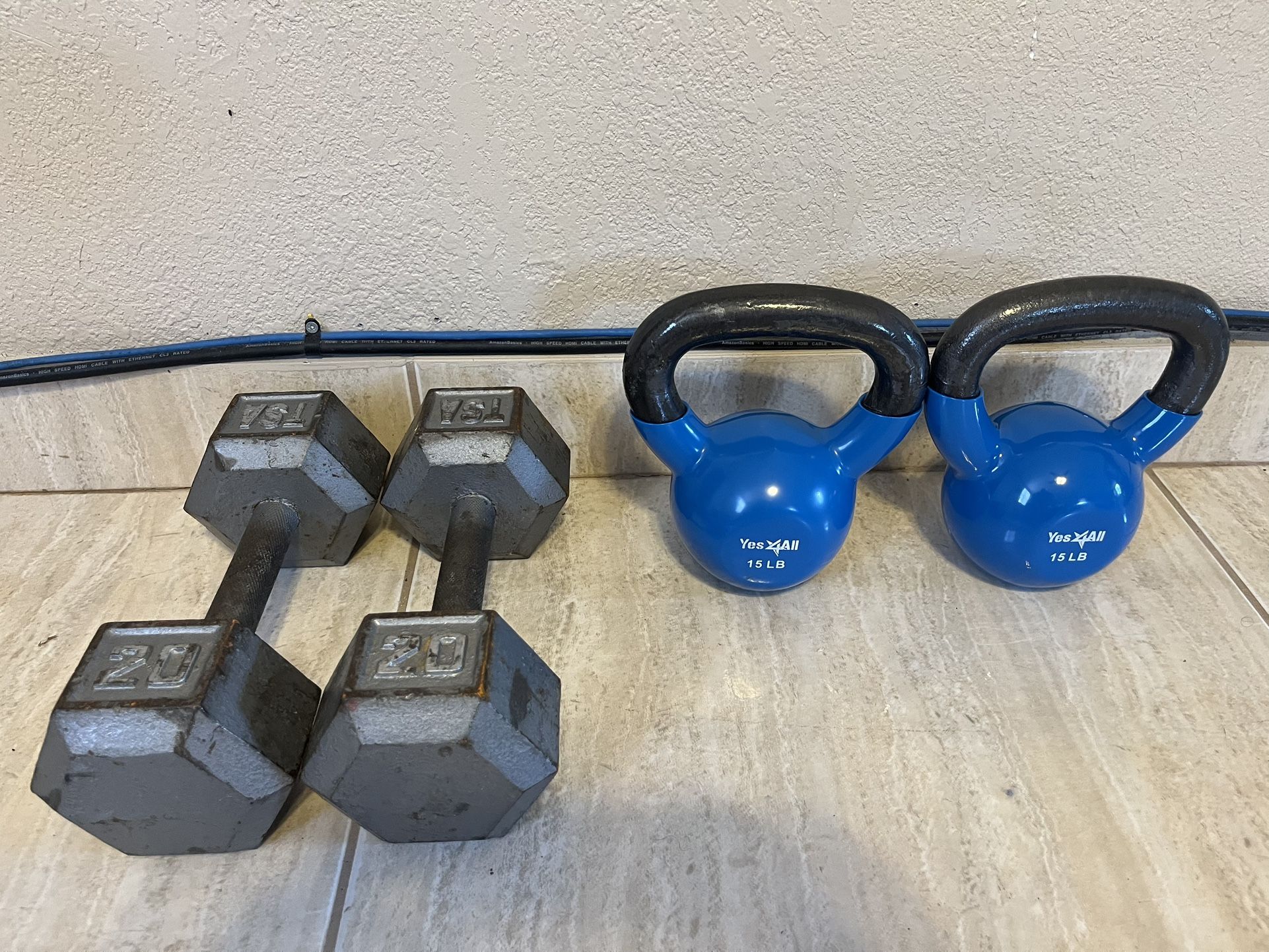Yes4All Kettlebells & 2 Dumbbells