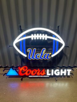 UCLA football light up sign Coors light beer neon, sign jersey hat, T-shirt, UCLA