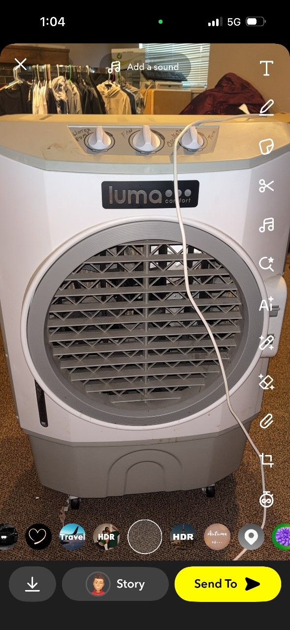 Large Luma Swamp Cooler With Water Pump