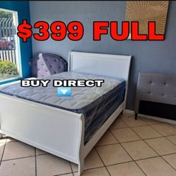 NEW FULL BED FRAME AND MATTRESS SET
