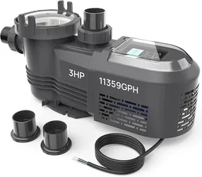 Aquastrong Variable Speed Pool Pump In/Above Pool Pump Energy Efficient High Flow Powerful Self Primming Swimming Pool Pumps with Filter Basket,Matta 
