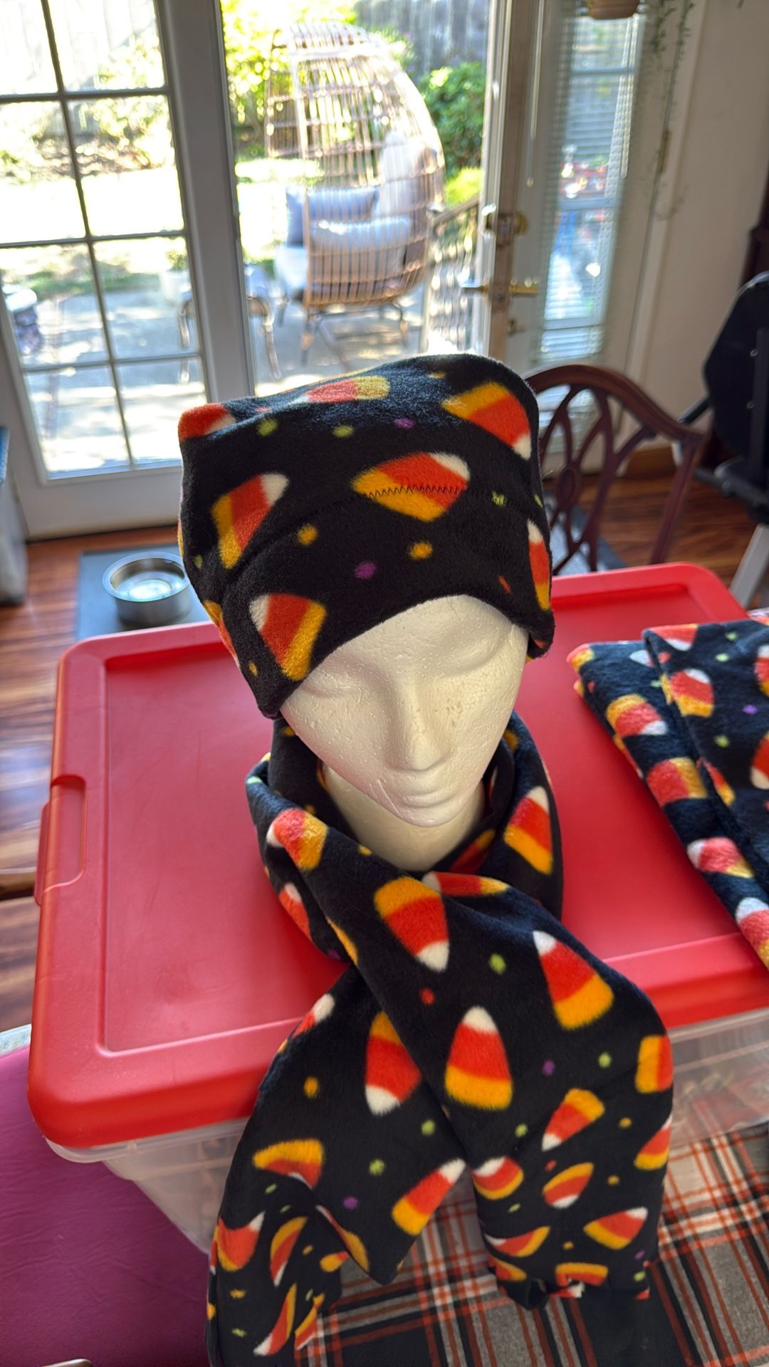 Halloween Fleece Scarf/Hat Set