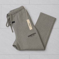 Fear of God Essentials Uncuffed Sweatpants — Dark Oatmeal