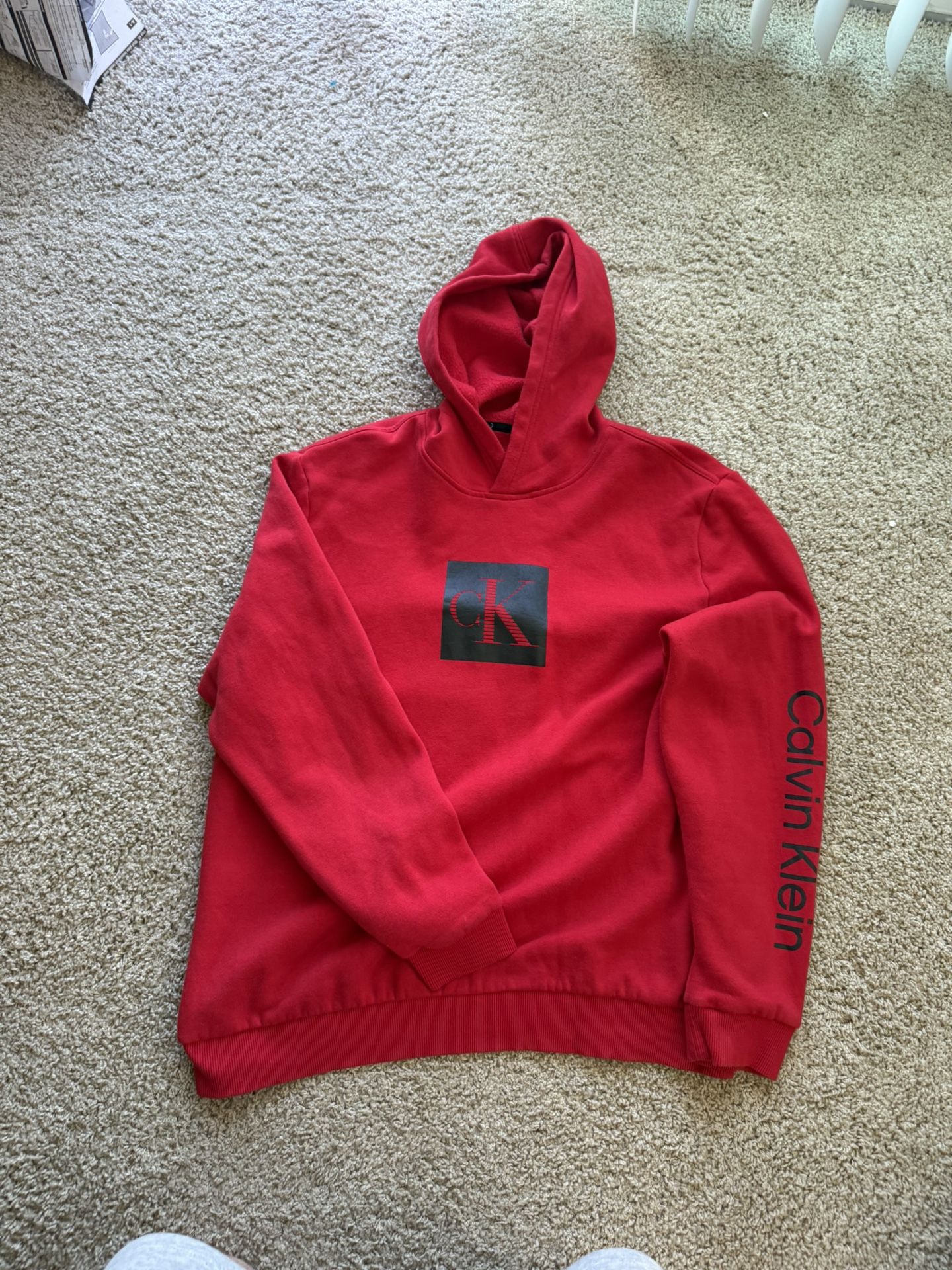 Red Mens XL Calvin Klein Hoodie